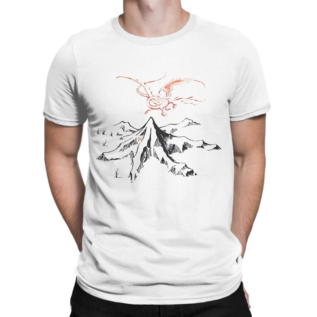 The Lonely Mountain    Men T Shirt LLords Of The RRings Meme Funny Tees Short Sleeve Crewneck TShirt 100 Cotton Tops