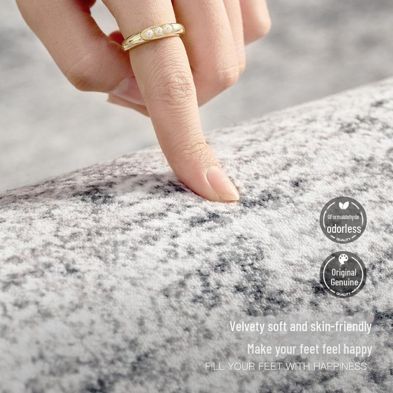 2025 Luxury Gray Wash-Free Carpet: Minimalist, Wipeable Sofa & Bedroom Mat