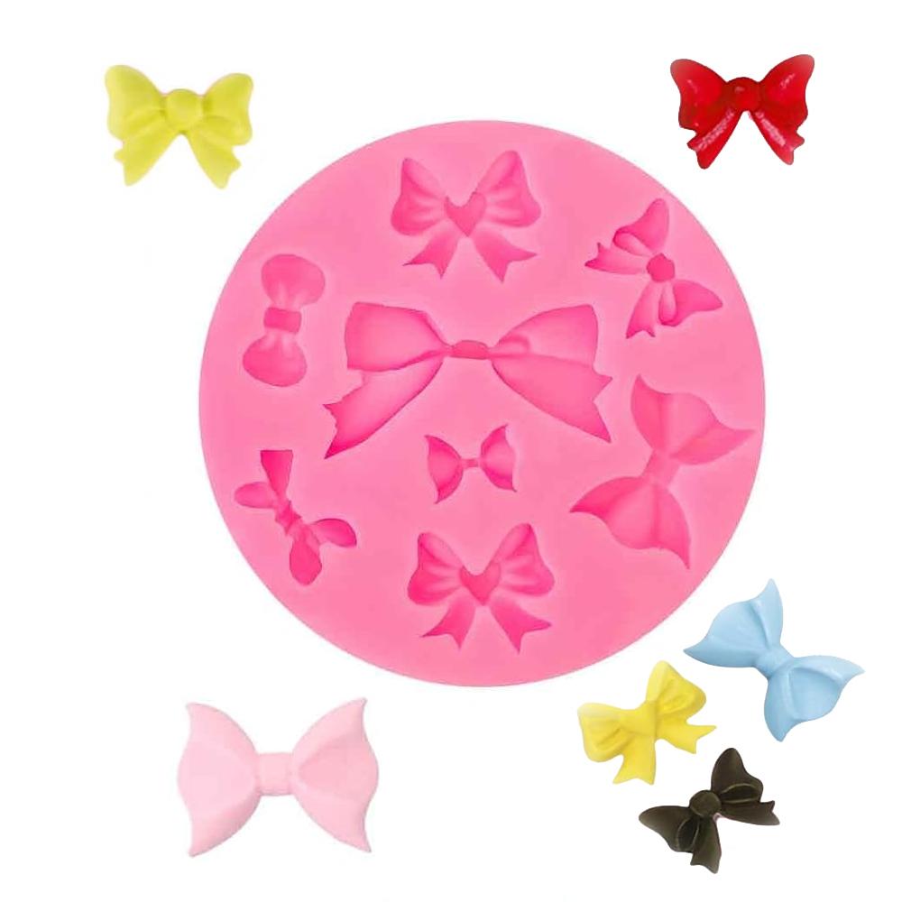 Bows Silicone Fondant Molds Mini Cartoon Butterfly for Cake Baking Cupcake Decoration Tool DIY Candy Chocolate Pudding Crafts