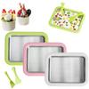 Eisrollenmaschine Tragbar Interaktiv 304 Edelstahl DIY Sweet Spot Pfanne Kühlplatte für Kinder Geburtstag Zuhause Familie Sorbet