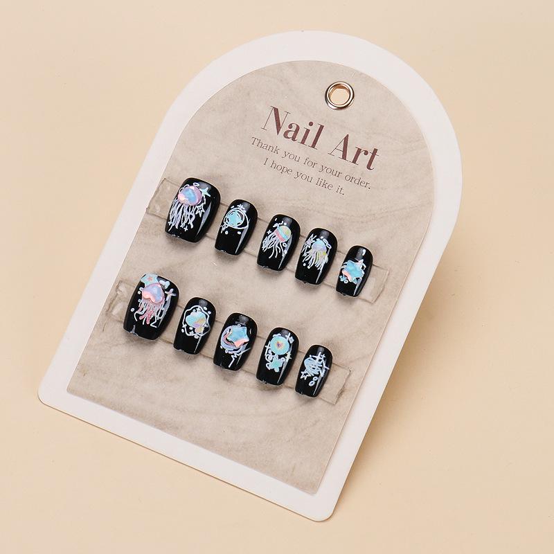 Verlaufende Bernstein-Goldfolie Abnehmbare Nagelsticker - Herbst/Winter-Kollektion
