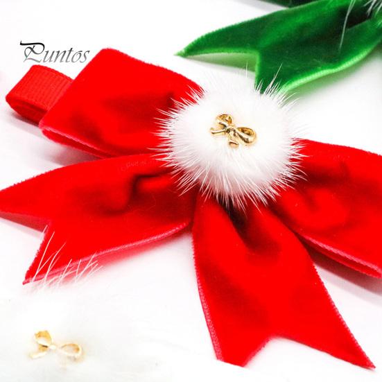 Pet Neck Strap Bow-knot Collar Adjustable Non-Fading Friendly to Skin Vibrant Color Wear Resistant Dress Kitten Up Polyester New Year Christmas Photo