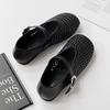 Mary Jane single shoes women's new fashion hollow mesh shoes flat bottom one word with fisherman shoes hole shoes women