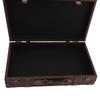 Wood Vintage Suitcase Leather Wooden Storage Box Decorative Luggage Trunk  For Photography