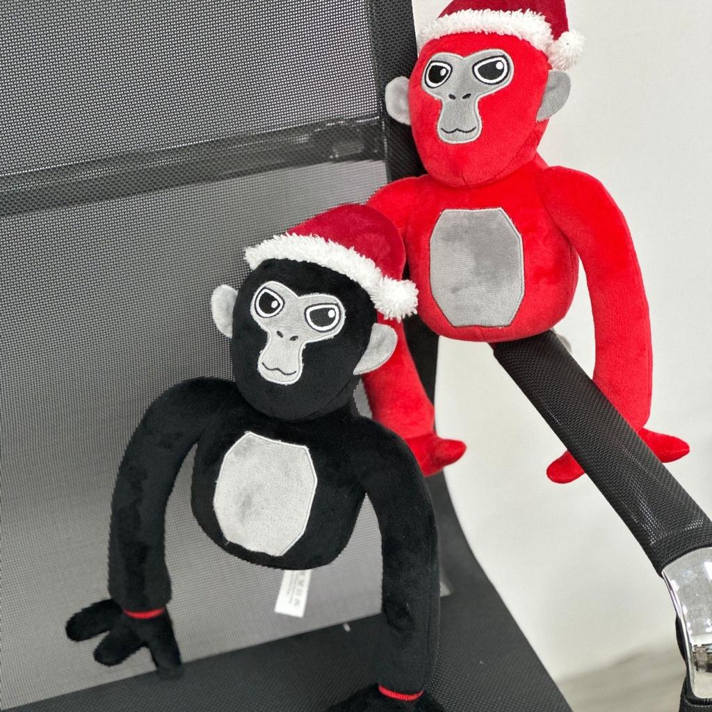Gorilla Tag Plush Cute And Funny Stuffed Animal Toy With Christmas Hat