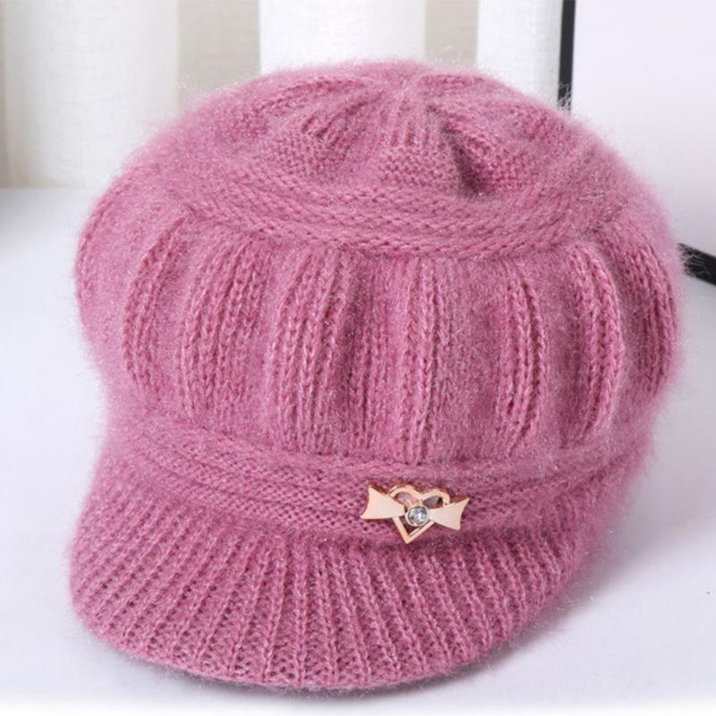 Nouă pălărie de iarnă tricotată pentru femei, rezistentă la vânt