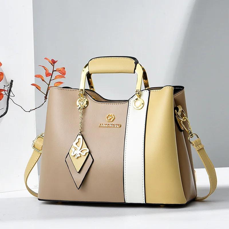 

Luxury Brand Designer Women Handbag Classic Retro Crossbody Bag Fashionable Versatile Shoulder Bag Niche Color Blocked Tote Bag 26x12x19cm