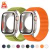 Tempered Glass Cover+Strap for Apple Watch Change To Ultra Case 46mm 42mm 45mm 44mm 41mm 40mm for iWatch Series11 10 9 8 7 6 SE3