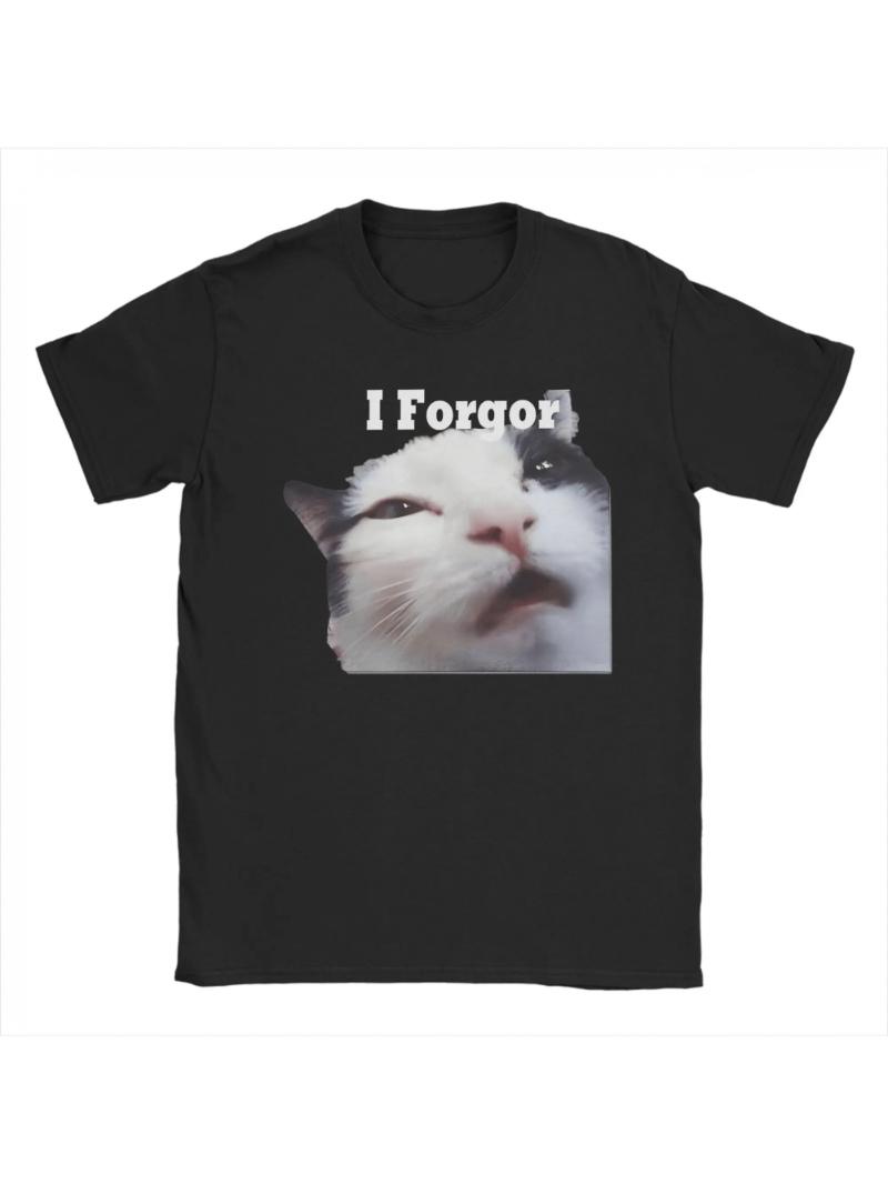 I forgot a humorous cat emoji a silly joke with sarcasm perfect for summer novelty Unisexs Tshirts S