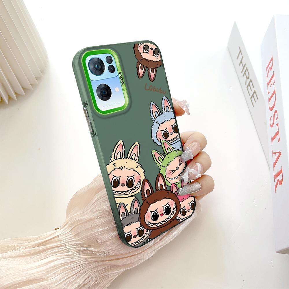 Painted Pattern Colorful Sliver Double Sided Hard Shell Shockproof Anti-fall Phone Casing for OnePlus OPPO Reno Realme