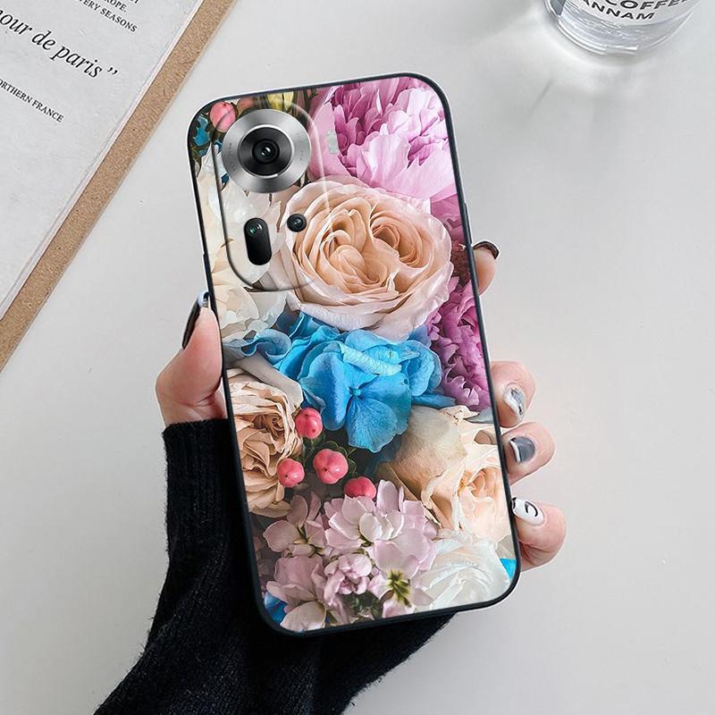 For Oppo Reno 11 5G Case CPH2599 Fashion Soft Silicone Back Cases for Oppo Reno11 Pro Reno 11F Reno11 F Phone Cover etui Fundas