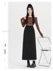 Women's Cashmere Wool Blend Midi Skirt - 2025 Autumn/Winter, Hip-Hugging A-Line with Back Vent