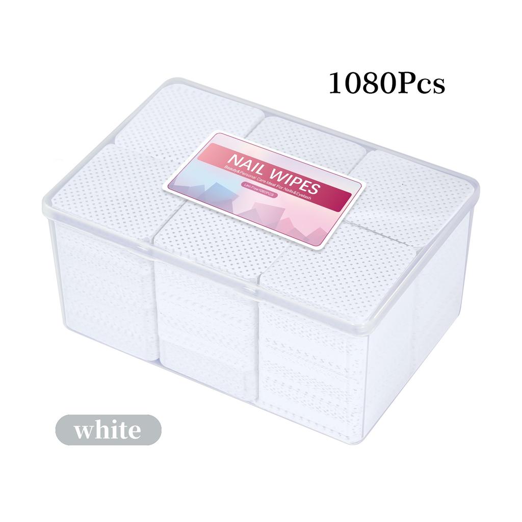 1080 PCS Lint Free Nail Cotton Pads For Nail Polish Removal Nail Wipes Magic Cleaning Sheets Box Refill For Salon And Home Use