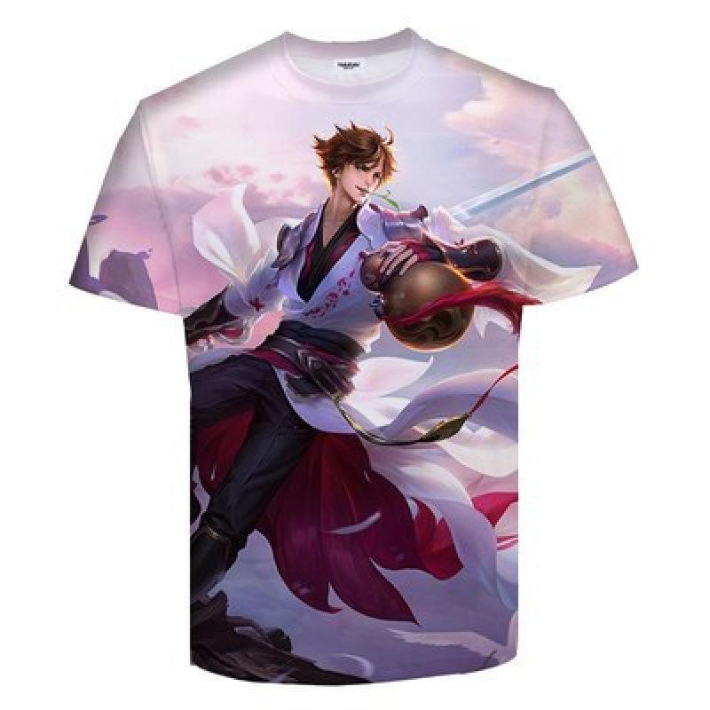 Summer King of Glory Game Clothes Men's Short Sleeved T-shirt for Middle School Students 3D Digital Printed T-shirts Top