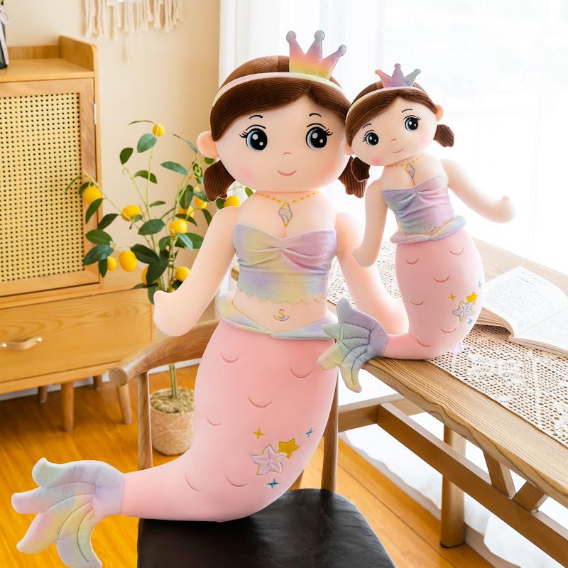 New Mermaid Doll Plush Toy Cute Aquarium Throw Pillow for Girls Rag Doll
