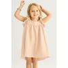 Girl Girl Pink Color Wide Square Neckline Dress