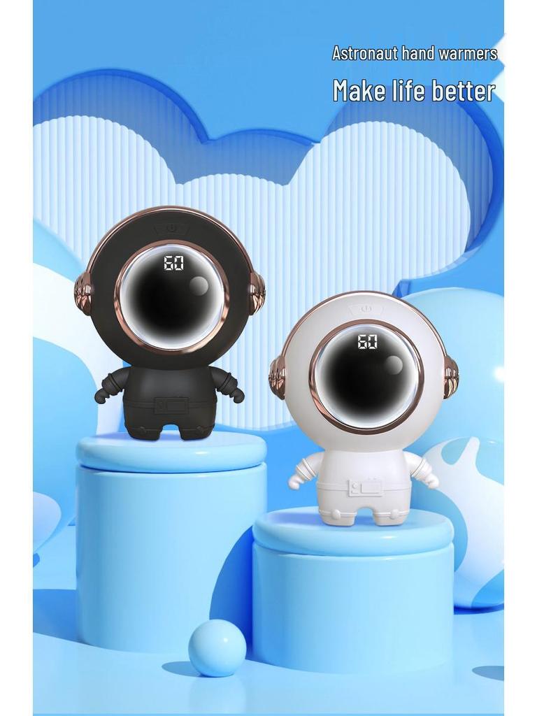 Încălzitor de Mâini Electric USB Astronaut - Drăguț, Portabil, Fără Apă, Cadou Ideal de Iarnă.