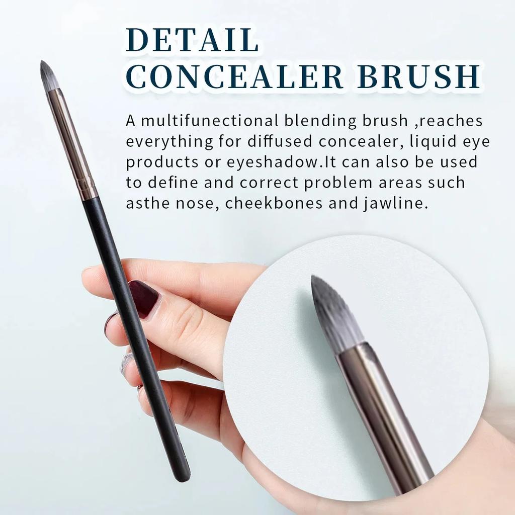 3pcs Professional Golden Nose Contour Brush Set - Half-Fan Slanted Head for Nose Root, Wing, and Shading, Ultra-Soft Shedding-Fr