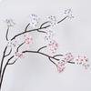 Silk Artificial Pear Blossom Branches Real Touch Pink Fake Sakura Branches Multi-Bloom Flexible Artificial Faux Plants