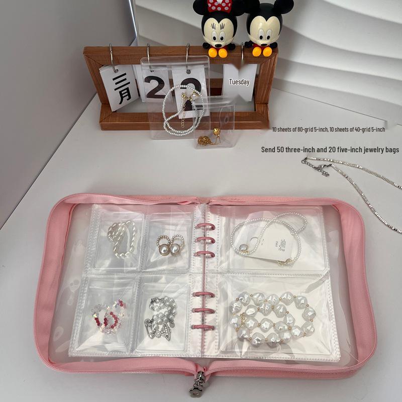 8cm Thick Jewelry Storage Book: Dustproof & Anti-oxidation PVC, Securely Holds Earrings & Bracelets