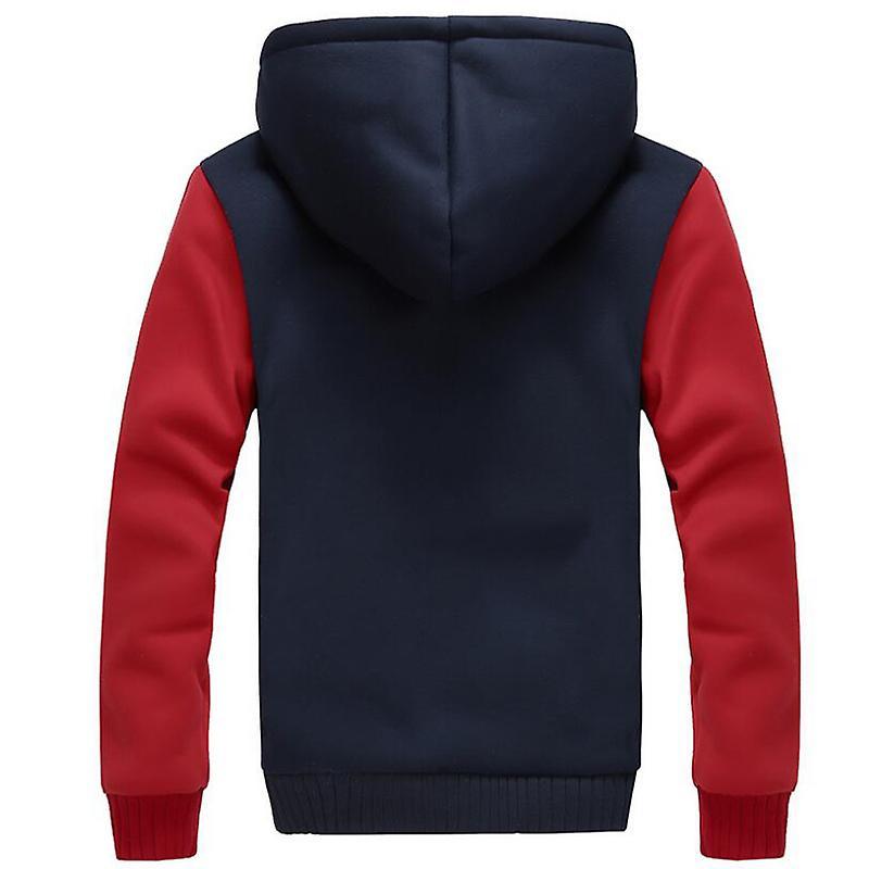 Winter Hoodies Men Street Thick Fleece Warm Hooded Sweatshirt Mens New