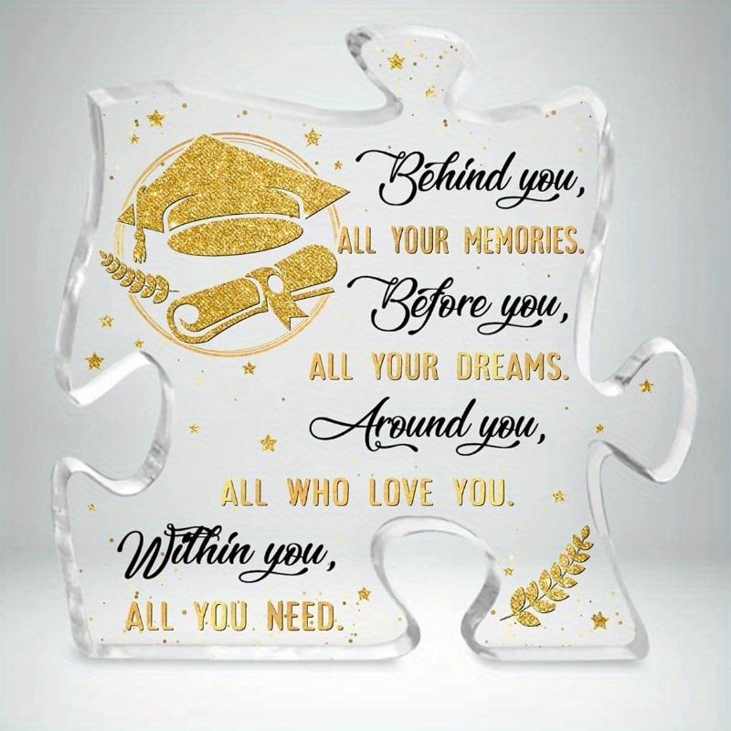 

Personalized Graduation Puzzle - Inspirational Desk Sign for Daughter s Academic Achievement чистый