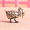 Bronze Crafts Antique Brass Geese Ornaments Elegant Tea Pet Handcrafted Sculpture for Home Office Ceremony Decoration