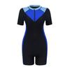 European and American Surf Suit One-piece Zipper Middle East Sports Swimsuit One-piece Women's Short-sleeved Swimsuit