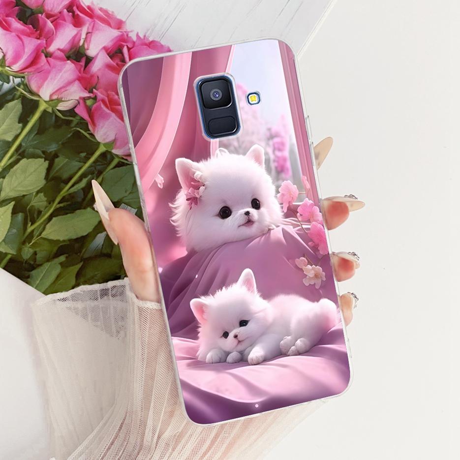 For Samsung Galaxy A6 2018 Case SM-A600F Luxury Butterfly Painted Cover Soft Silicone Shell For Samsung A6 Plus A6+ A605F Fundas
