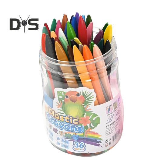 12/24/36 Pcs Crayon Bright Colors Washable Crayons with Ergonomic Grip Fine Motor Skills Easy To Hold Jumbo Crayons