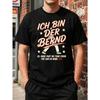 Men'S Big & Tall Funny German Bernd Print T-Shirt Heavyweight Casual Round Neck Short Sleeve Tee with Humorous Text Design