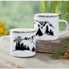 Outdoor Enamel Water Cups, Camping Mug, Campfire Party, Beer Coffee Mugs, Mountain Handle Mug, Best Gifts for Camper Lovers