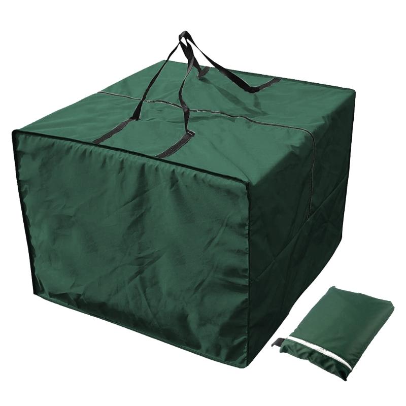 

Квадратная сумка для хранения подушек, водонепроницаемый защитный чехол на молнии и с ручкой, садовая мебель, чемодан для сидений зелёный