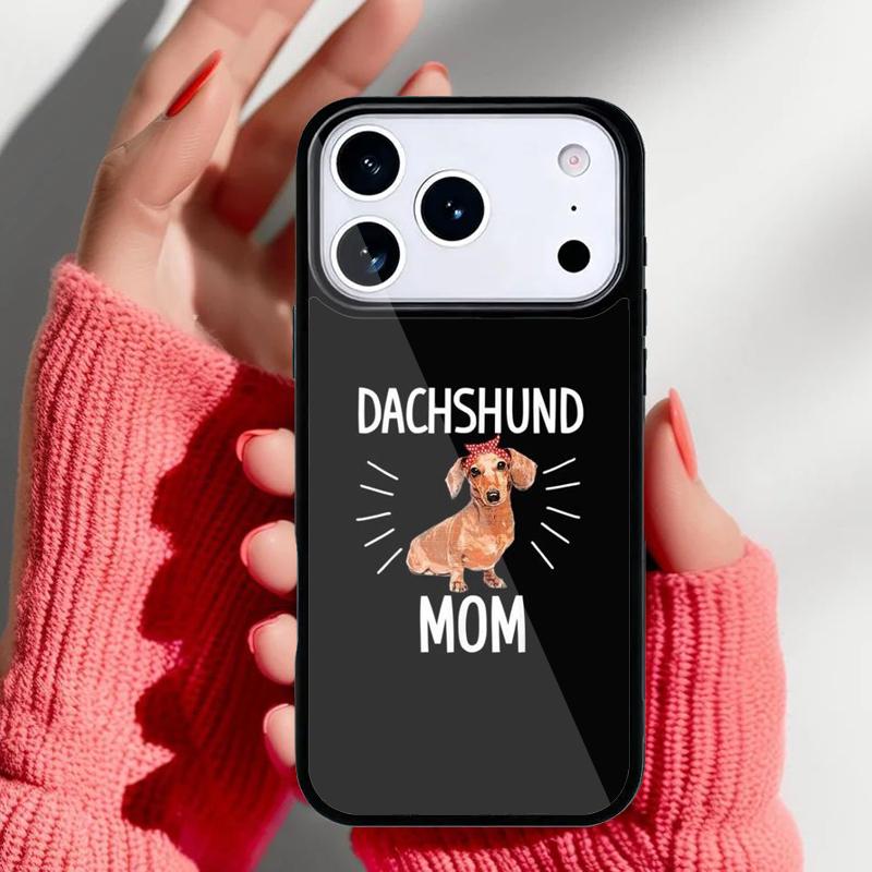 Dackel Hunde Mama Handyhülle für iPhone 17 16 15 14 13 Pro Max Rückabdeckung für 12 11 Pro Coque