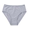 High Waist Plus Size Women's Cotton Underwear - Solid Color for Middle-Aged and Elderly Moms