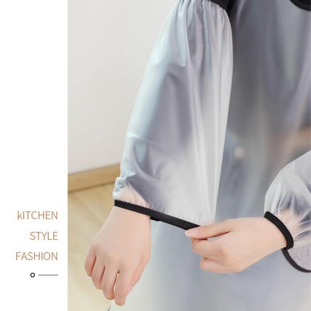 Two thick black one-piece waterproof and oil-resistant household cleaning accessories, waterproof sleeves, adult arm sleeves