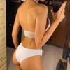 S - XL 5 Color Splicing Halter V Neck Bikini Female Swimsuit Women Swimwear Two-pieces Bikini Set Bather Bathing Suit Swim