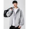 Wassup American-Style Deconstructed Heavyweight Cardigan Sweatshirt for Men, New Loose Casual Couple Hooded Jacket for Autumn and Winter