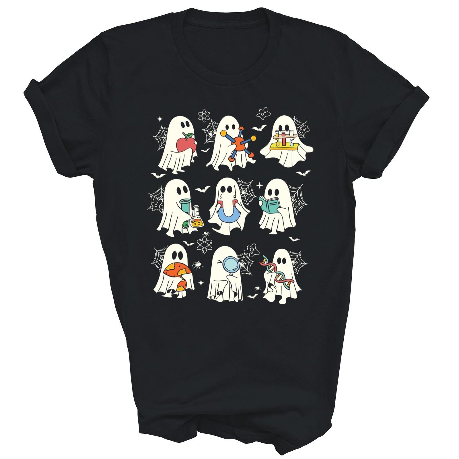 Halloween Science Teacher Ghost Laboratory Shirt Gift Unisex T-Shirt XXXL