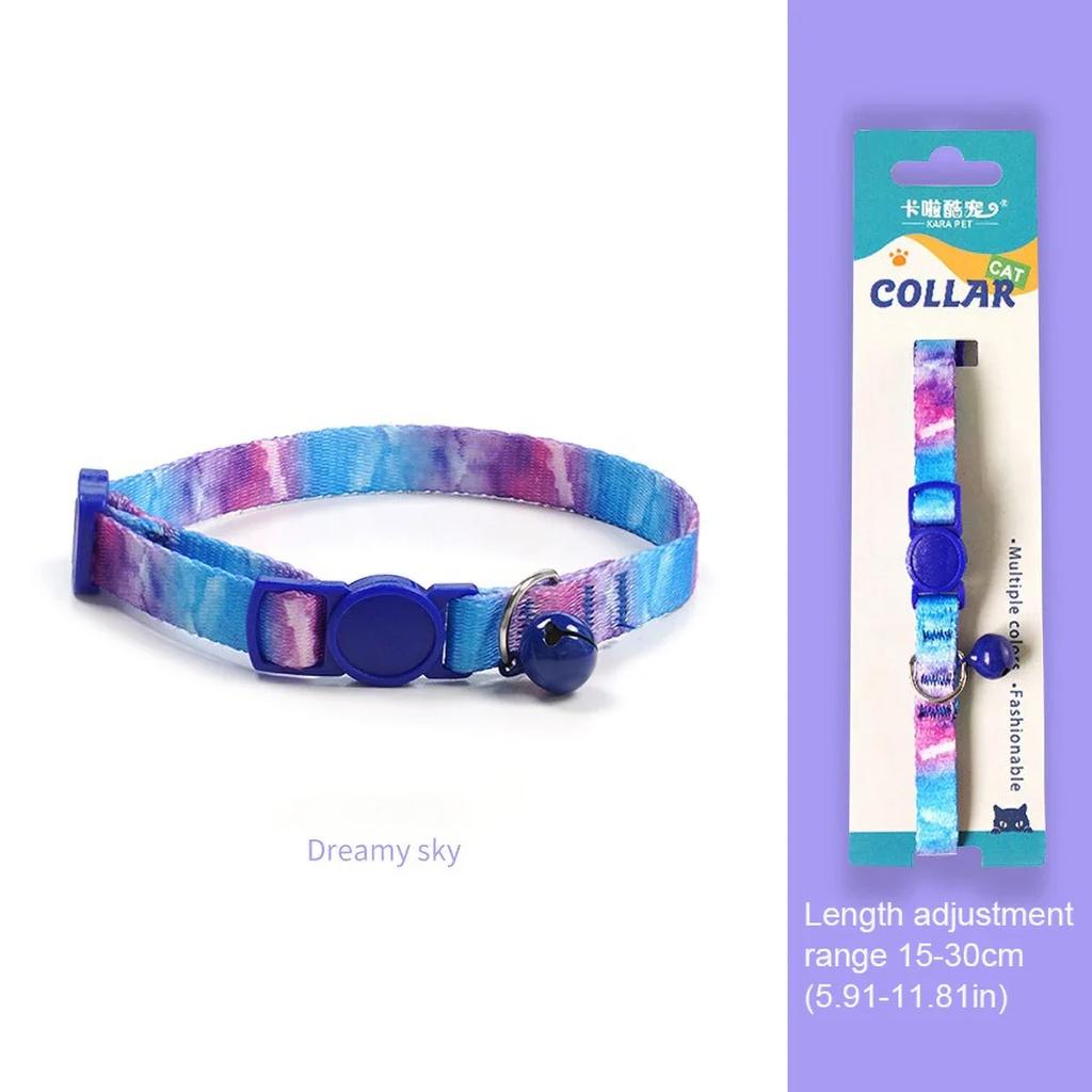 Cute Design Anti-Suffocation Cat Collar, Adjustable 15-30cm, Comfortable Fit, Decorative Bell, Secure Buckle Used for Cat Dog