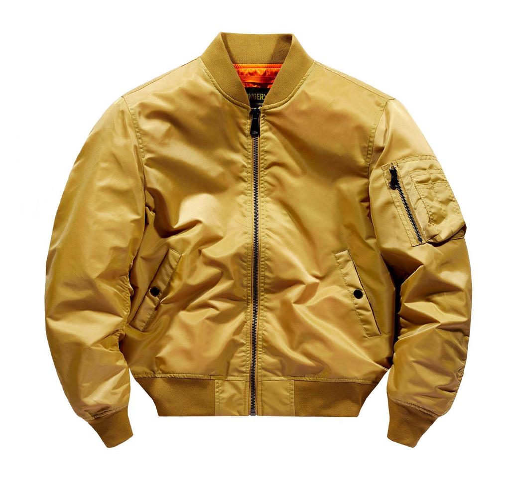 Pilotná bunda pánska bomber bunda Pánske retro bomber bundy Pánska ležérna jednofarebná bunda na zips Voľný strih Pánske kabáty
