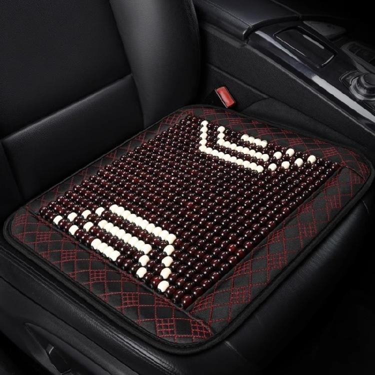 Cooling Seat Pad Back Cushion Car Accessory Ventilated Beaded Seat Cover Vehicle Chair Lumbar Back Brace Support Cushion