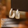 Cui Yan S925 Sterling Silver Korean Style Earrings - Women's C-Shaped Ear Cuff with Cold Fashion Appeal