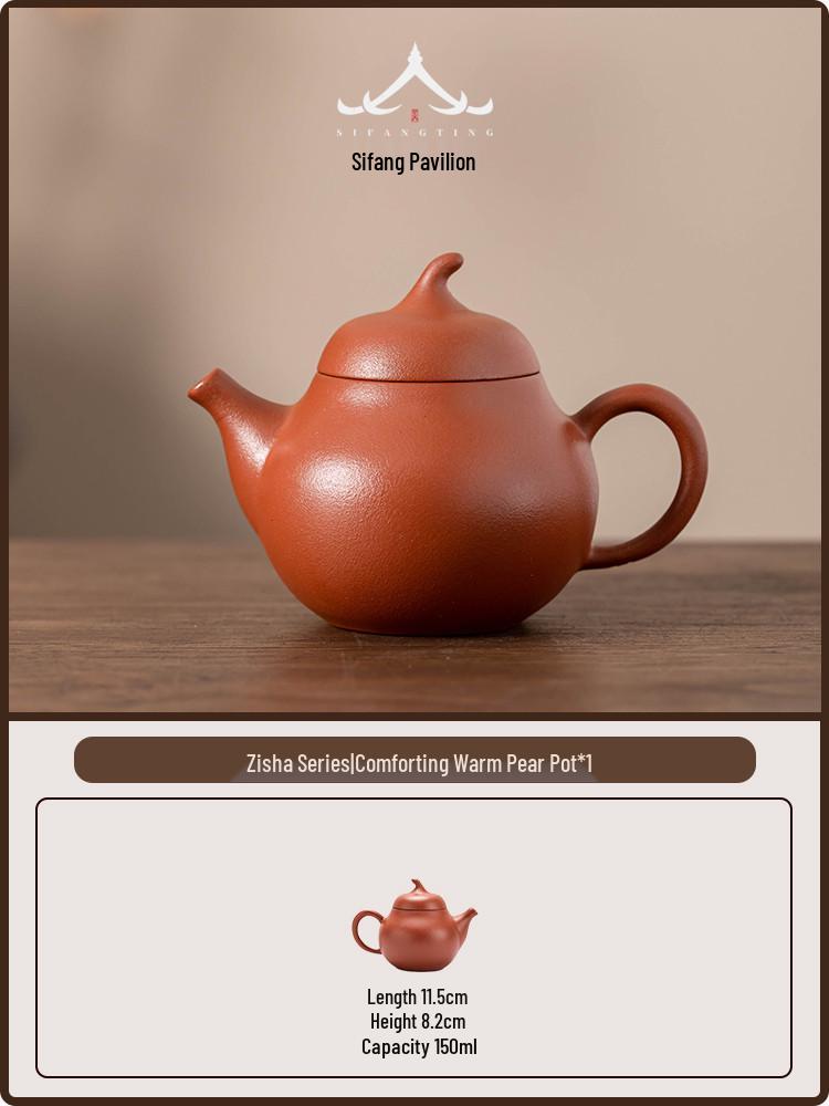 

Yixing Zisha Pear Teapot: Handmade 2026 Model for One-Person Gongfu Tea Ceremony 101mL-200mL