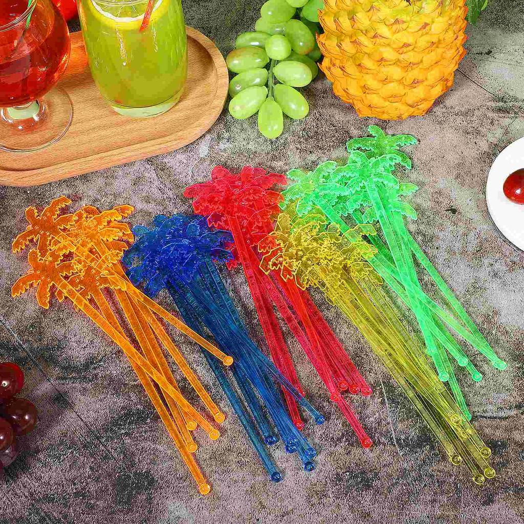 150 Pcs Coconut Tree Stirrer Milk Stirrers Drinking Sticks Coffee Mixing Juice Cocktail Rods Honey Blender