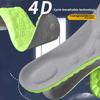 4D Cloud Sport Stoßdämpfende Einlegesohle, Geruchsresistent, Atmungsaktiv, Schweißabsorbierende Einlegesohle, Weich Elastisch, Schmerzresistent, Militärtraining Einlegesohle
