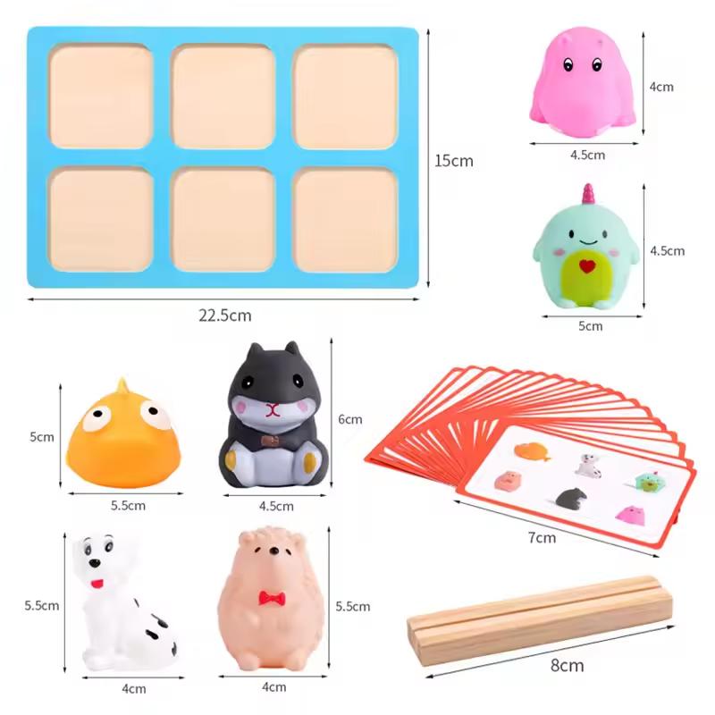 Kids Animal Matching Game Montessori Space Logical Training Imagination Board Thinking Challenge Intellectual Sensory Parish Toy
