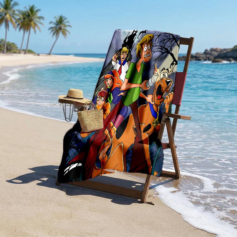 Scooby Doo Fashion Beach Towel: Ideal for Summer Adventures Soft, absorbent and quick drying suitable for swimming and bathing