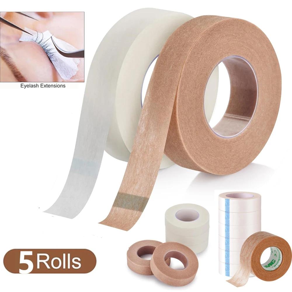 5 Rollen Mikroporen-Klebeband, Atmungsaktives Papierklebeband, Latexfreies Papier-OP-Klebeband, Einzeln verpackte Papier-Verbandsklebeband-Rollen