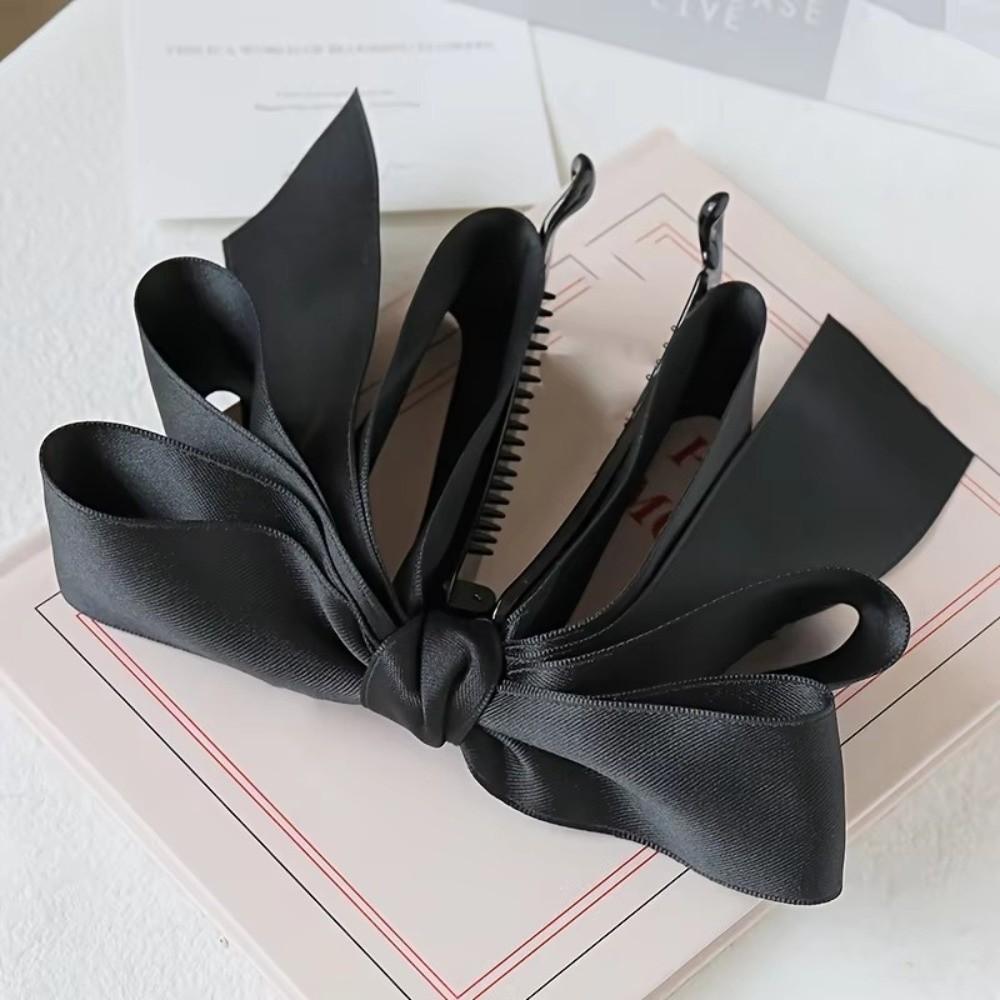 Elegant Banana Gripper Bowknot Design Twist Clip Ponytail Clip Women Headwear Hair Accessories